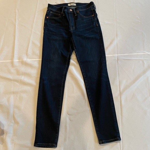 Madewell 9" High Rise Skinny Jeans Dark Wash Denim Stretch F8990 Womens Sz 27 - Picture 4 of 5